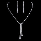 LIANFUDAI Long Tassel Wedding Jewelry Sets AB Color Crystal Necklace Earrings set Gifts for Women Dating Party Dresses Accessories