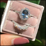 Lianfudai Christmas gifts ideas Trendy Crystal Zircon Engagement Claws Design Rings For Women Female Wedding Jewelry Accessories Gift Fashion Women Rings