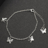Lianfudai Christmas gifts ideas Bohemian Silver Color Anklet Bracelet On The Leg Fashion Heart Female Anklets Barefoot For Women Leg Chain Beach Foot Jewel