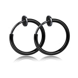Lianfudai  Christmas 2pcs Punk Mens Strong Magnet Magnetic Ear Stud Set Non Piercing Earrings Fake Cross Earrings Gift for Boyfriend Lover Jewelry