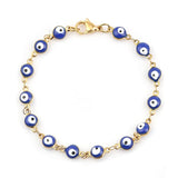 LIANFUDAI Hot Sale 304 Stainless Steel Bracelets Turkish Eye Bracelets Colorful Enamel Evil Eye Bracelet For Women Man Jewelry Gifts