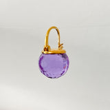 Lianfudai Vanssey Luxury Fashion Jewelry Purple Austrian Crystal Ball Heart Drop Earrings Wedding Party Accessories for Women New