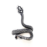 LIANFUDAI Ring For Women Girls Snake Smile Fashion Men Jewelry Vintage Ancient Silver Color Punk Hip Hop Adjustable Boho Frog
