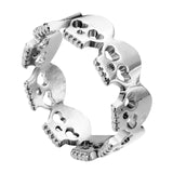 LIANFUDAI Ring For Women Girls Snake Smile Fashion Men Jewelry Vintage Ancient Silver Color Punk Hip Hop Adjustable Boho Frog