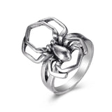 Lianfudai  gifts for women Vintage Gothic Skull Flower Angel Rings for Women Hip Hop Silver Color Butterfly Heart Finger Ring Fashion Streatwear Jewelry