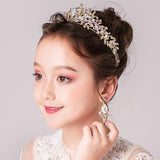 Lianfudai Christmas gifts ideas Children's Crown Headdress Princess Girl's Crown Child Headband Stage Flower Girl Head Flower Wreath Ornament