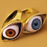 Lianfudai Classic Vintage Turkey Evil Eye Finger Ring Eyeball Punk Goth Jewellery Halloween Gift Fashion Ring for Men Women