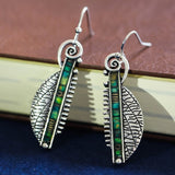 Lianfudai gifts for her women Vintage Mix Color Dangle Earring for Women Bohemian Tribal Hollow Out Metal Floral Long Earrings Pendientes Jewelry O5E777