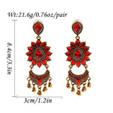 Lianfudai Christmas wishlist Retro Indian Jewelry Jhumka Jhumki Drop Earrings Gypsy Gold Silver Color Tassel Earrings For Women Fashion Jewelry