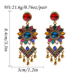 Lianfudai Christmas wishlist Retro Indian Jewelry Jhumka Jhumki Drop Earrings Gypsy Gold Silver Color Tassel Earrings For Women Fashion Jewelry