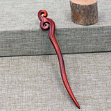 Lianfudai Christmas gifts ideas 1pc Red Sandalwood Hair Pins Hair Sticks Wood Animal Bird Phoenix Hairpins Headpiece Women Headwear Hair Accessories JL