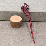 Lianfudai Christmas gifts ideas 1pc Red Sandalwood Hair Pins Hair Sticks Wood Animal Bird Phoenix Hairpins Headpiece Women Headwear Hair Accessories JL