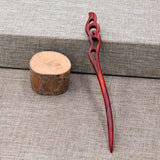 Lianfudai Christmas gifts ideas 1pc Red Sandalwood Hair Pins Hair Sticks Wood Animal Bird Phoenix Hairpins Headpiece Women Headwear Hair Accessories JL