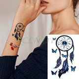 Lianfudai  Christmas Waterproof Temporary Tattoo Sticker black machine gun tatto flash tatoo fake tattoos for men women