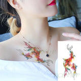 Lianfudai  Christmas Waterproof Temporary Tattoo Sticker black machine gun tatto flash tatoo fake tattoos for men women