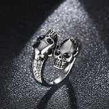 Lianfudai western jewelry for women Halloween gift 1pcs Titanium Steel Eagle Dragon Claw Halloween Skull Ring Hot Selling Men's Domineering Opening Rock Animal Jewelry