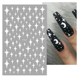 Lianfudai CHEISTMAS gifts for her 1PC 3D Nail Stickers Black Heart Love Self-Adhesive Slider Letters Nail Art Decorations Stars Decals Manicure Accessories