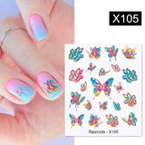 Lianfudai CHEISTMAS gifts for her 1PC 3D Nail Stickers Black Heart Love Self-Adhesive Slider Letters Nail Art Decorations Stars Decals Manicure Accessories