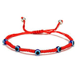 Lianfudai 12 Style Hand Braided Lucky Evil Red String Charm Bracelet Women Men Blue Eye Round Beads Bracelet Fashion Friendship Jewelry