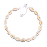 Lianfudai bridal jewelry set for wedding Bohemian Trend Crushed Shell Irregular Natural Stone Shells Choker Pearl Collar Beaded Necklace for Women Party Vacation Jewelry