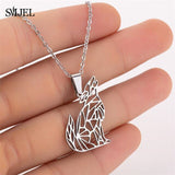 Lianfudai Fashion Necklaces for Women Statement	Flower Branch Pendants Necklaces Girls Stainless Steel Jewery Gifts kettingen