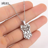 Lianfudai Fashion Necklaces for Women Statement	Flower Branch Pendants Necklaces Girls Stainless Steel Jewery Gifts kettingen