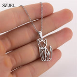 Lianfudai Fashion Necklaces for Women Statement	Flower Branch Pendants Necklaces Girls Stainless Steel Jewery Gifts kettingen