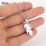 Lianfudai Fashion Necklaces for Women Statement	Flower Branch Pendants Necklaces Girls Stainless Steel Jewery Gifts kettingen