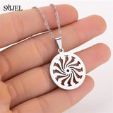 Lianfudai Fashion Necklaces for Women Statement	Flower Branch Pendants Necklaces Girls Stainless Steel Jewery Gifts kettingen