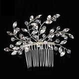 Lianfudai bridal jewelry set for wedding Flashing Rhinestone Pearl Hair Clip Bridal Hair Ornaments Elegant Wedding Jewelry Accessories Crystal Bride Hair Comb Headwear