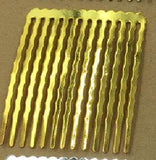 Lianfudai Christmas gifts ideas 10pcs 5teeth Comb Hair Jewelry Charm Women Gold/Silver plated Hair Comb Hairs Findings Barrettes Retro Headwear Wholesale
