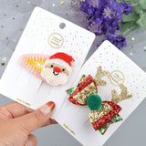 LIANFUDAI Christmas Gifts Children'S Hair Clips Accessories Holiday Gifts Princess Christmas Snap Clip Set Girl Gifts Hair Accessories A3