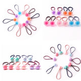 Lianfudai  jewelry for women 10pcs/lot Sweet Baby Hair Accessories Candy Color Kids Elastic Hair Rope Ponytail Band Ties Girls Hair Accessories Baby Girl