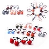 Lianfudai  jewelry for women 10pcs/lot Sweet Baby Hair Accessories Candy Color Kids Elastic Hair Rope Ponytail Band Ties Girls Hair Accessories Baby Girl
