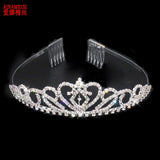 Lianfudai Christmas gifts for her Princess Crown Bride Tiaras Hair Comb Ornaments Jewelry Headband Crystal Pearl Wedding Crown Hairband Women Headwear