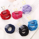 Lianfudai Christmas gifts ideas Fashion 10pcs/lot Children Headwear Candy Colored 3CM Elastic Ponytail Holders Accessories For Girls Kids Rubber Bands Tie Gum