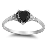 Lianfudai Christmas wishlist  Mood Ring with Lovely Heart Design Brilliant CZ Prong Setting Silver Plated Best Christmas New Year Gift Rings for Women