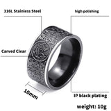 Lianfudai bridal jewelry set for wedding  Unique Animal Northern Europe Thor Viking Stainless Steel Dragon Mens Ring Gothic Chinese christmas charms Jewerly BR8-386
